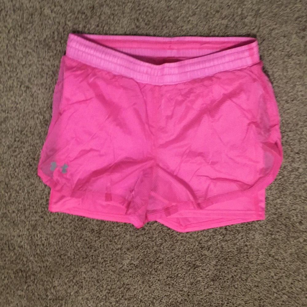 Under Armour Hot Pink Run Shorts Size XS